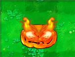 Fiery pumpkin head